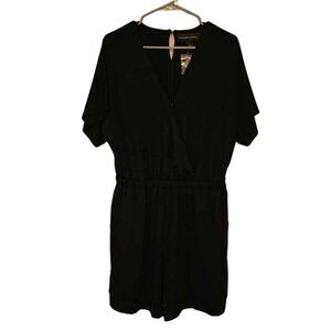 NWOT Collen Lopez One Piece Shorts Romper with Snap on chest